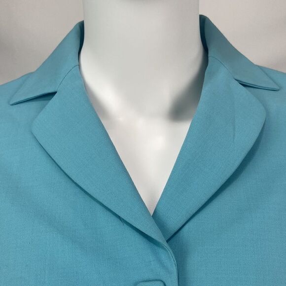 Moschino Blue w Beaded Buttons Belt Jacket - Picture 2 of 13